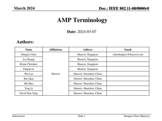 Unified AMP Terminology Proposal for IEEE 802.11-00/0000r0 Standard