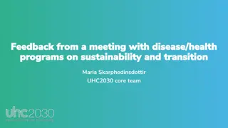 Insights from Meeting on Disease/Health Programs Sustainability