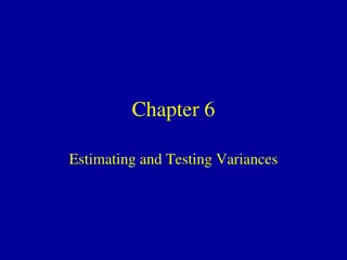 Estimating and Testing Variances in Statistical Analysis