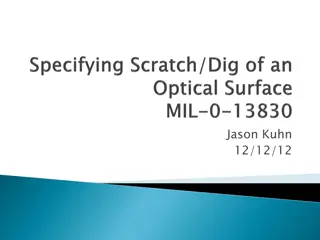 Surface Scratch Specifications in Optical Elements