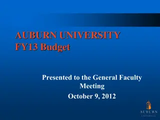 Auburn University FY13 Budget Overview