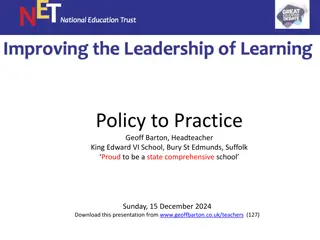 Improving Leadership of Learning: Insights from Geoff Barton