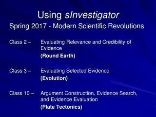 Mastering Evidence Evaluation in sInvestigator Spring 2017