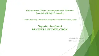 Business Negotiation Course Overview at Universitatea Liber Internațional din Moldova