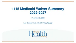 Oregon Medicaid Waiver Summary 2022-2027