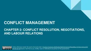 Conflict Management Strategies and Negotiations in the Workplace