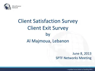 Client Satisfaction Survey Conducted by Al Majmoua in Lebanon