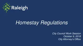 Draft Homestay Regulations and Enforcement Ordinance by City Council