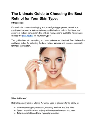 The Ultimate Guide to Choosing the Best Retinol for Your Skin Type