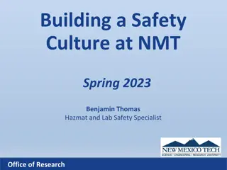 Building a Strong Safety Culture at NMT: Responsibilities and Best Practices