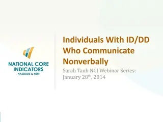 Understanding National Core Indicators (NCI) for Individuals with ID/DD Who Communicate Nonverbally