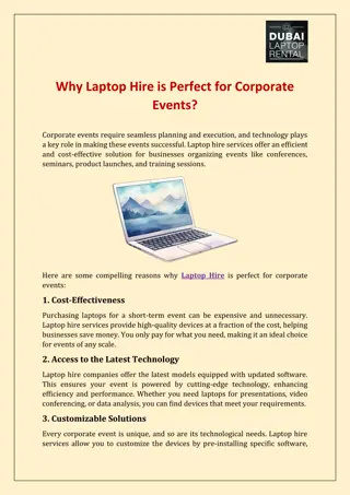 Why Laptop Hire is Perfect for Corporate Events?