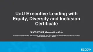 UoU Executive Leading With Equity, Diversity, and Inclusion Certificate Overview