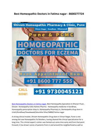 Best Homeopathic Doctors in Fatima nagar - 8600277724