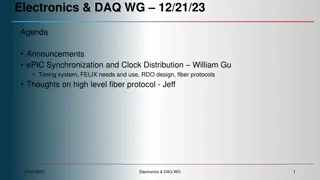 Electronics & DAQ Working Group Meeting Updates