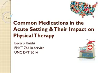 Medications in Acute Care: Impact on Physical Therapy