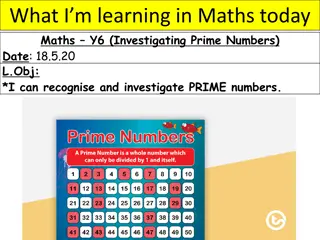 Exploring Prime Numbers - Maths Y6 Investigation