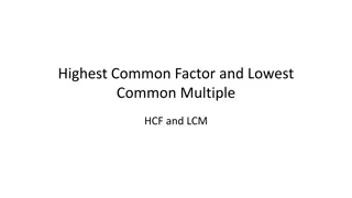 HCF, LCM, Prime Numbers, and Factors in Mathematics