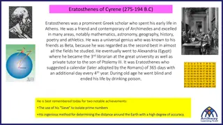 Eratosthenes of Cyrene: Genius Scholar and Mathematician