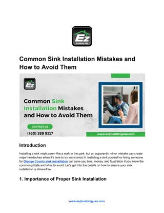 Common Sink Installation Mistakes and How to Avoid Them