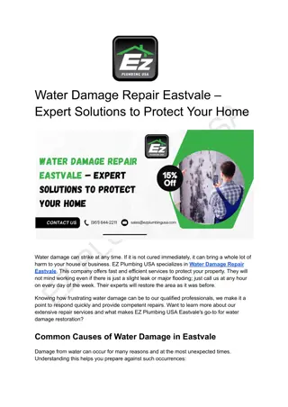 Water Damage Repair Eastvale | 24/7 Emergency Water Damage Services