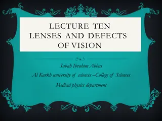 Lenses and Vision Defects in Medical Physics