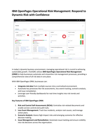 IBM OpenPages Operational Risk Management