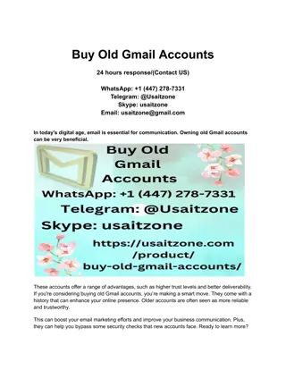 Buy Old Gmail Accounts