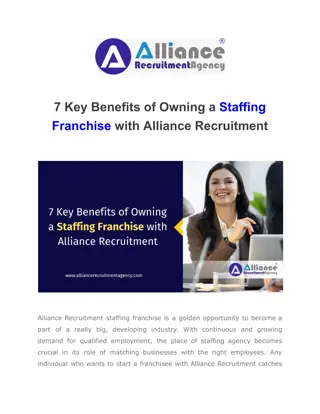 7 Key Benefits of Owning a Staffing Franchise with Alliance Recruitment