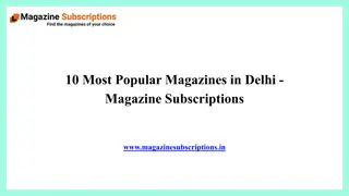 10 Most Popular Magazines in Delhi - Magazine Subscriptions