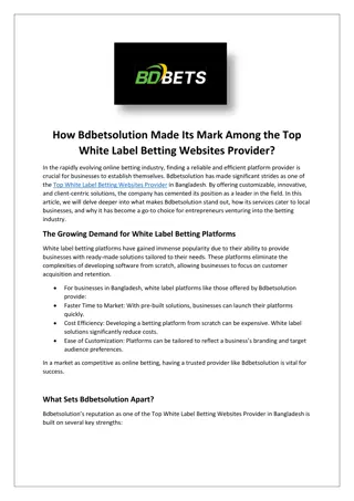 Top White Label Betting Websites Provider