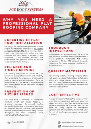 Why You Need a Professional Flat Roofing Company