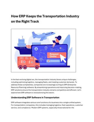 How ERP Keeps the Transportation Industry on the Right Track