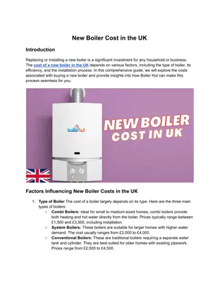 New Boiler Cost in the UK