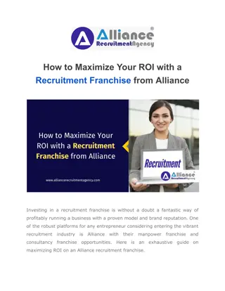 How to Maximize Your ROI with a Recruitment Franchise from Alliance