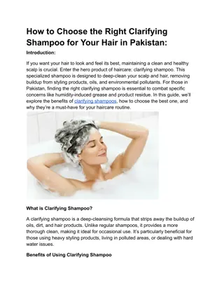 How to Choose the Right Clarifying Shampoo for Your Hair in Pakistan