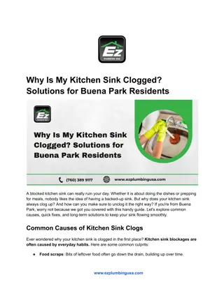 Why Is My Kitchen Sink Clogged_ Solutions for Buena Park Residents