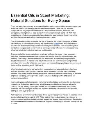 Essential Oils in Scent Marketing_ Natural Solutions for Every Space