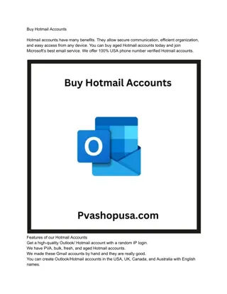 Buy Hotmail Accounts