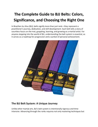 The Complete Guide to BJJ Belts: Colors, Significance, and Choosing the Right On