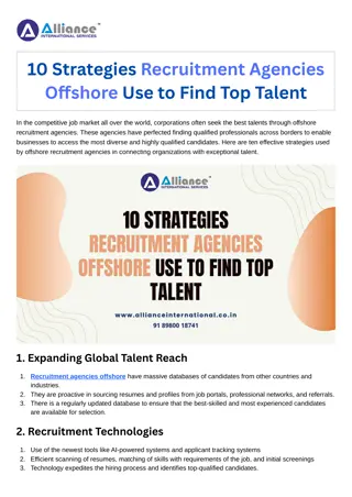 10 Strategies Recruitment Agencies Offshore Use to Find Top Talent