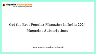 Get the Best Popular Magazine in India 2024 Magazine Subscriptions