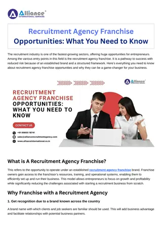 Recruitment Agency Franchise Opportunities What You Need to Know