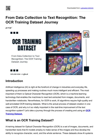 From Data Collection to Text Recognition: The OCR Training Dataset Journey