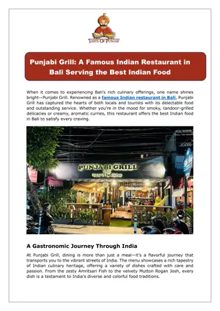 A Famous Indian Restaurant in Bali Serving the Best Indian Food