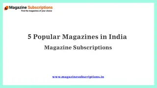 5 Popular Magazines in India Magazine Subscriptions