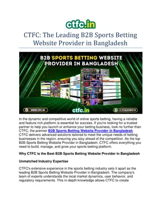 B2B Sports Betting Website Provider in Bangladesh