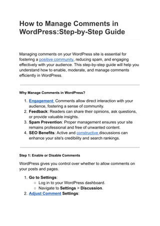 How to Manage Comments in WordPress_Step-by-Step Guide