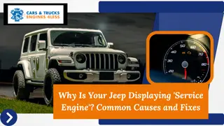 Why Is Your Jeep Displaying 'Service Engine' Common Causes and Fixes