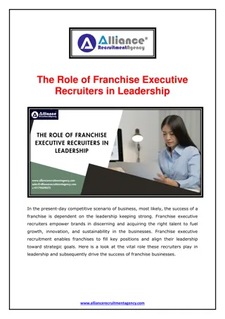 The Role of Franchise Executive Recruiters in Leadership